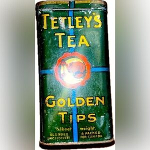 Tetley's Tea Golden Tips Tin Vintage